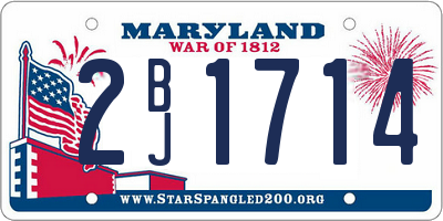 MD license plate 2BJ1714
