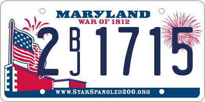 MD license plate 2BJ1715
