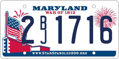 MD license plate 2BJ1716