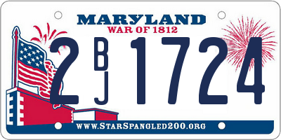 MD license plate 2BJ1724