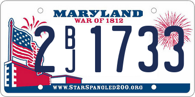 MD license plate 2BJ1733