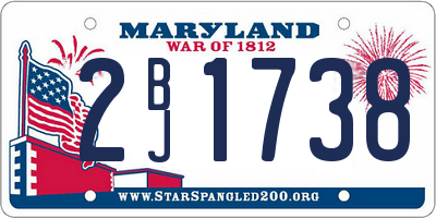 MD license plate 2BJ1738