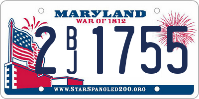 MD license plate 2BJ1755