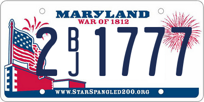 MD license plate 2BJ1777