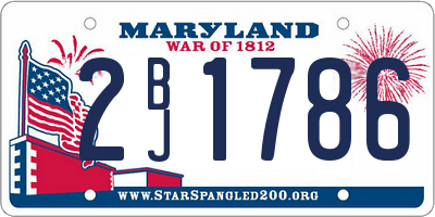 MD license plate 2BJ1786