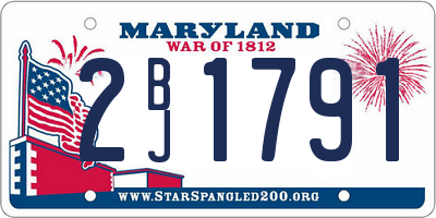 MD license plate 2BJ1791