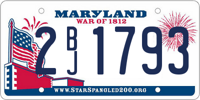 MD license plate 2BJ1793