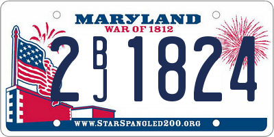 MD license plate 2BJ1824
