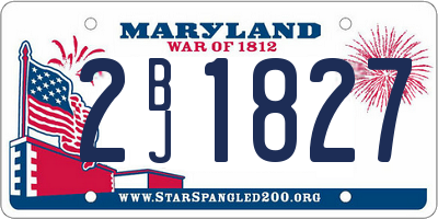 MD license plate 2BJ1827