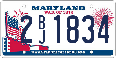 MD license plate 2BJ1834