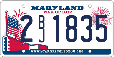 MD license plate 2BJ1835