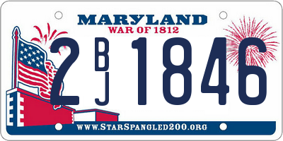 MD license plate 2BJ1846