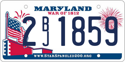 MD license plate 2BJ1859