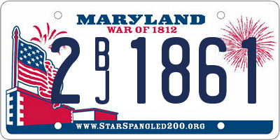 MD license plate 2BJ1861