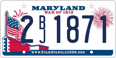 MD license plate 2BJ1871