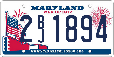 MD license plate 2BJ1894