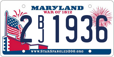 MD license plate 2BJ1936