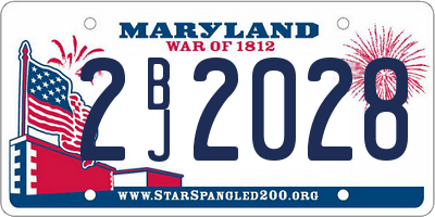 MD license plate 2BJ2028