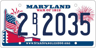 MD license plate 2BJ2035