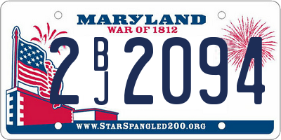 MD license plate 2BJ2094
