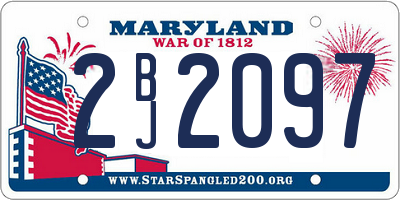 MD license plate 2BJ2097