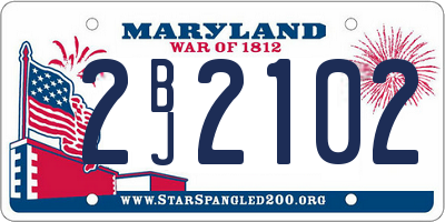 MD license plate 2BJ2102