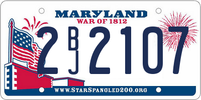 MD license plate 2BJ2107