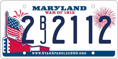 MD license plate 2BJ2112