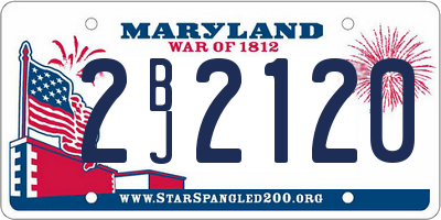 MD license plate 2BJ2120