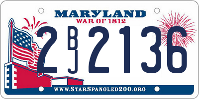 MD license plate 2BJ2136