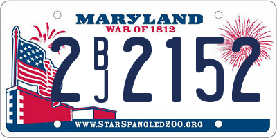 MD license plate 2BJ2152