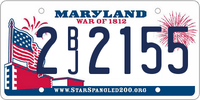 MD license plate 2BJ2155