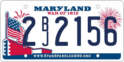 MD license plate 2BJ2156