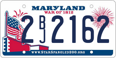 MD license plate 2BJ2162