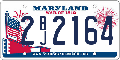 MD license plate 2BJ2164