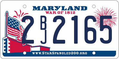 MD license plate 2BJ2165