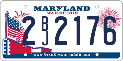 MD license plate 2BJ2176