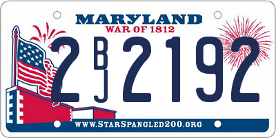 MD license plate 2BJ2192