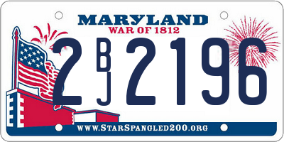 MD license plate 2BJ2196