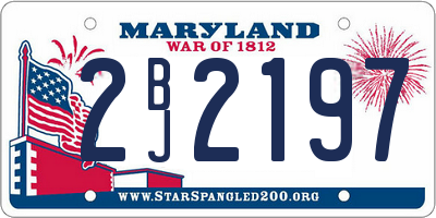 MD license plate 2BJ2197