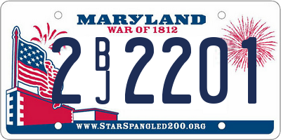 MD license plate 2BJ2201