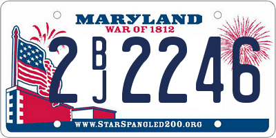 MD license plate 2BJ2246