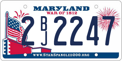 MD license plate 2BJ2247