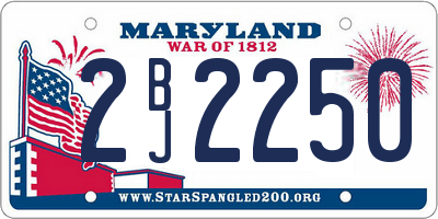MD license plate 2BJ2250