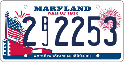 MD license plate 2BJ2253