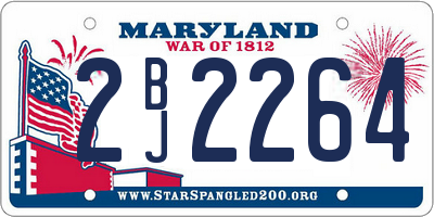 MD license plate 2BJ2264