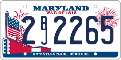 MD license plate 2BJ2265