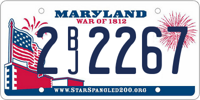 MD license plate 2BJ2267