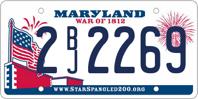 MD license plate 2BJ2269