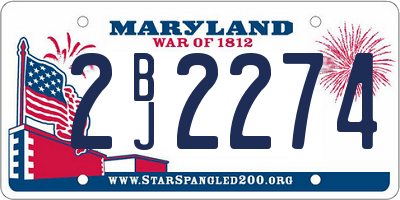MD license plate 2BJ2274
